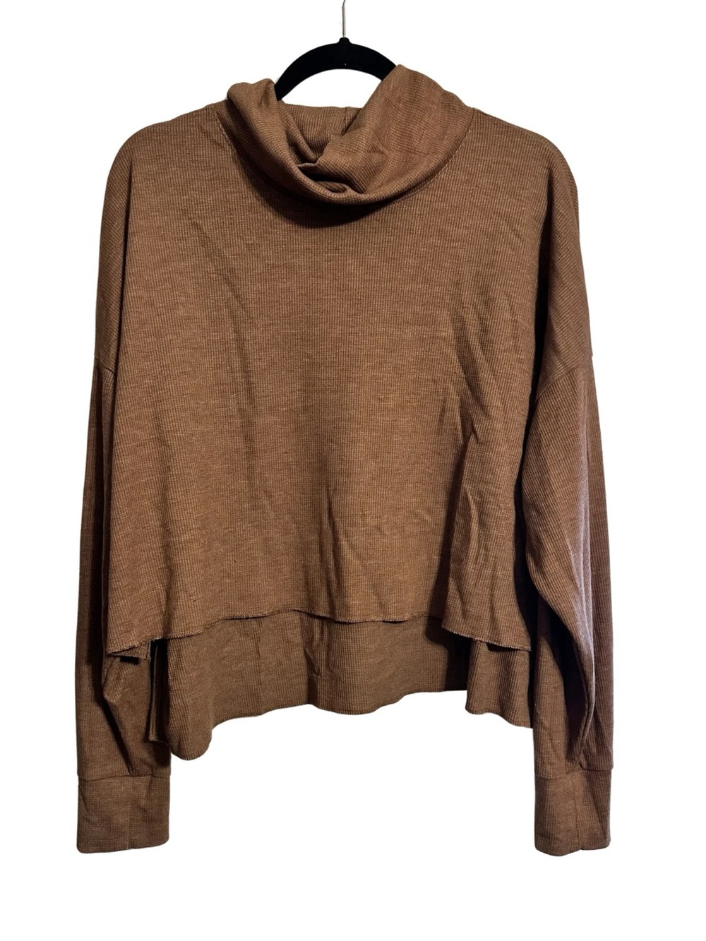 American Eagle Outfitters Brown Layered Cowl Neck Sweater